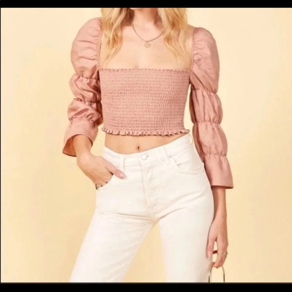 Reformation Pink Maple Blouse